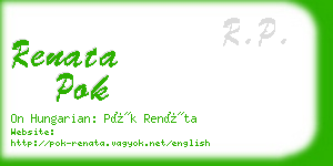 renata pok business card